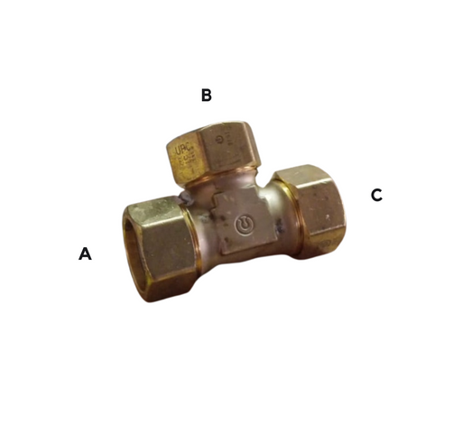 Conector tipo T  1" X 1" X 1"