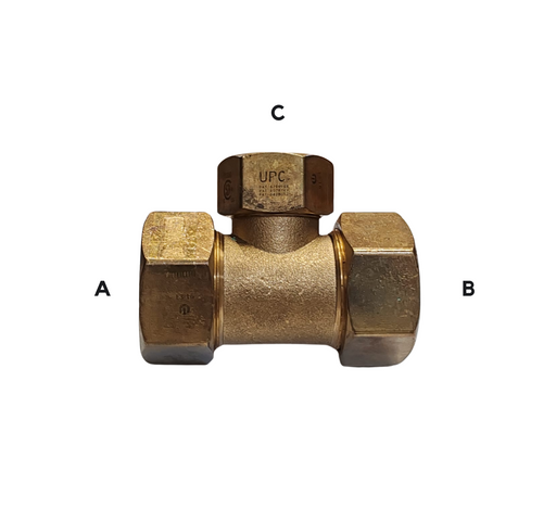 Conector tipo T,  1-1/4" X 1-1/4" X 1"